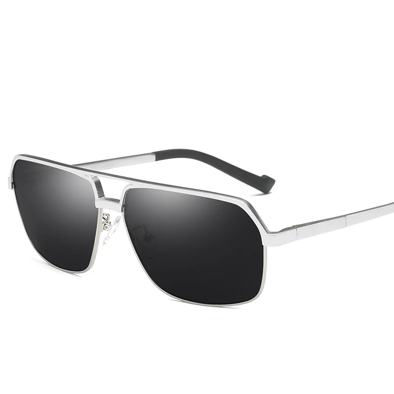 YSO солнцезащитные очки Для Мужчин Поляризованные UV400 алюминия и магния рамки HD линзы, солнцезащитные очки, очки для вождения, квадратный аксессуары для Для мужчин 8549 - Цвет линз: Silver-Black
