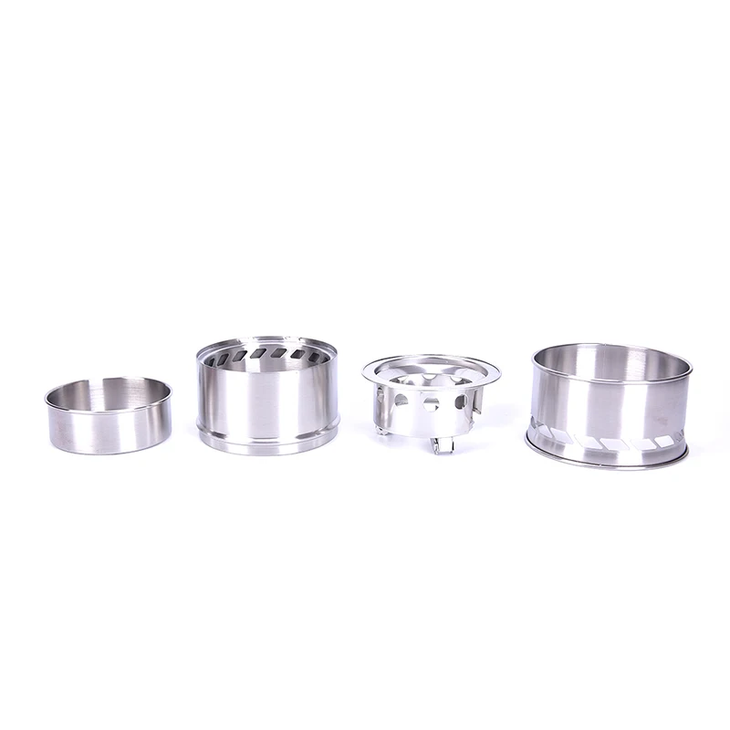 

Folding Camping Wood Fold Stove Portable Stainless Steel Stove Burning For Survival Cooking Hunting With 1pcs Cloth Bag Outdoor