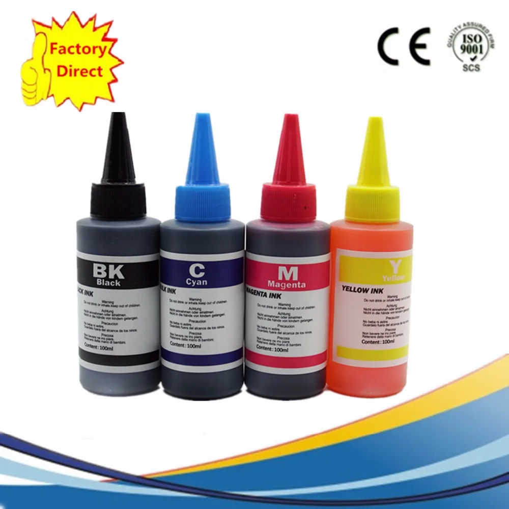 4 x 100ML High Quality Dye Ink Kit For Brother LC75 LC40 LC79 LC1240 LC1280 MFC