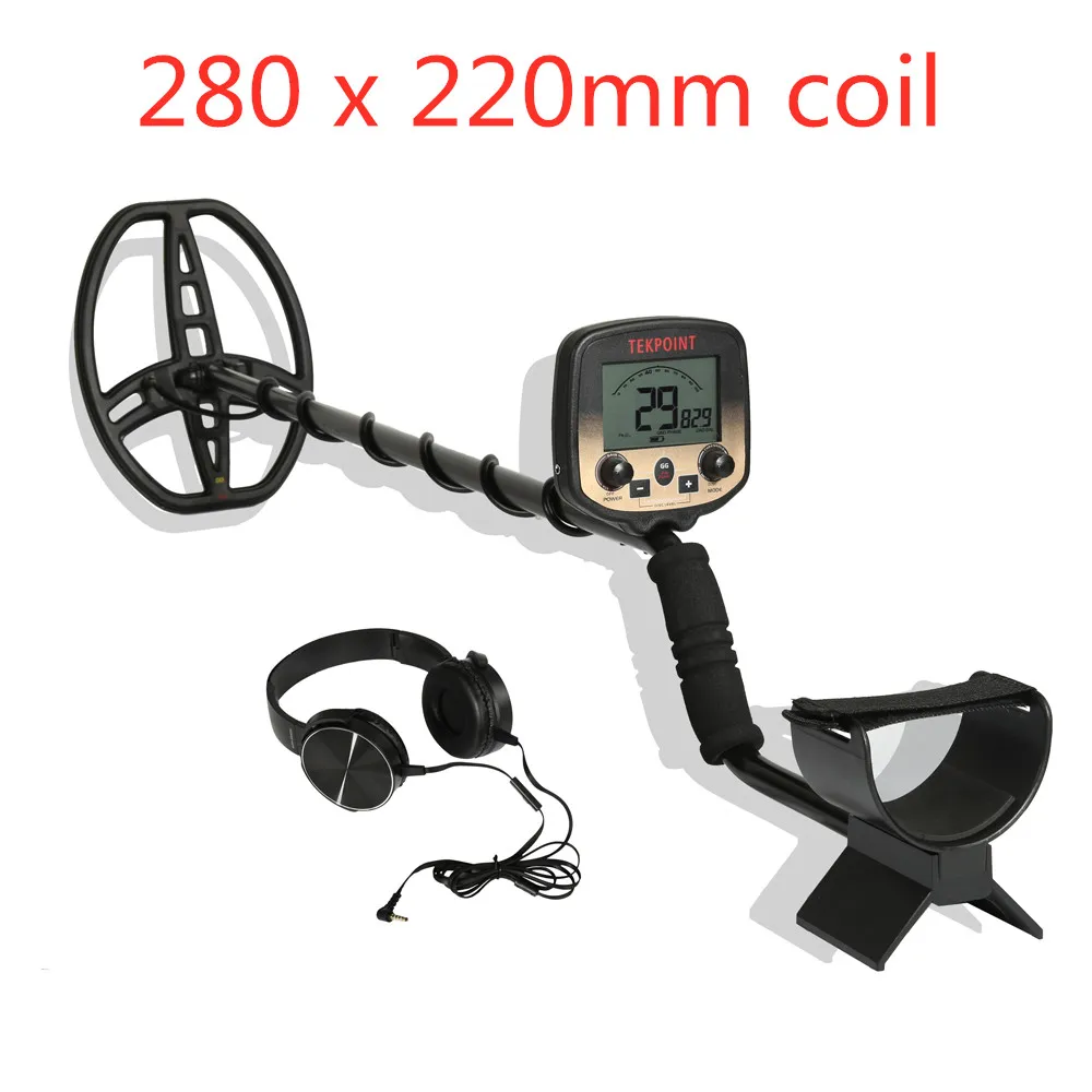 280 x 220mm coil Высокий чувствительный металлодетектор распродажа подземный детектор металла проводки 2 дополнительных катушки Золотое сокровище ЖК-дисплей искателя режим звука - Цвет: 280 x 220mm coil