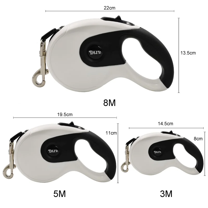 3m 5m 8m Retractable Leash For Dogs Durable Nylon Pet Walking Running Leash Rope Long Automatic Flexible Puppy Dog Leashes Lead