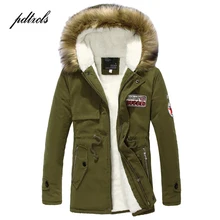 Лидер продаж, с вышивкой, с изображением букв, зимняя длинная парка Для мужчин Повседневное Slim Fit с капюшоном зимние хлопковые любителей пальто Для мужчин s уличной моды Повседневное