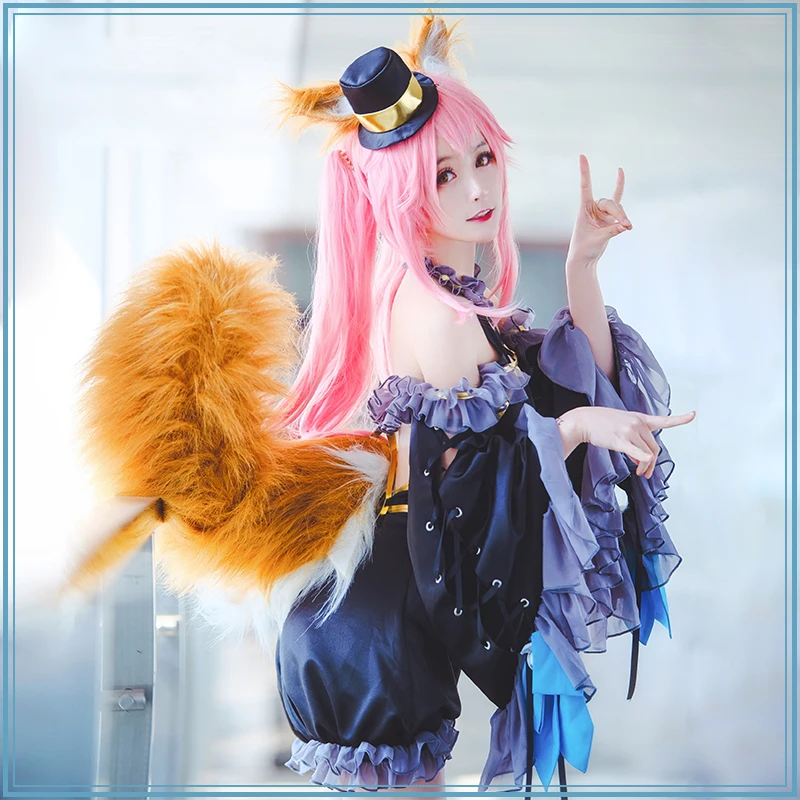 Аниме Fate Grand Order fate/extra Tamamo no Mae черный маг карнавальный костюм для женщин