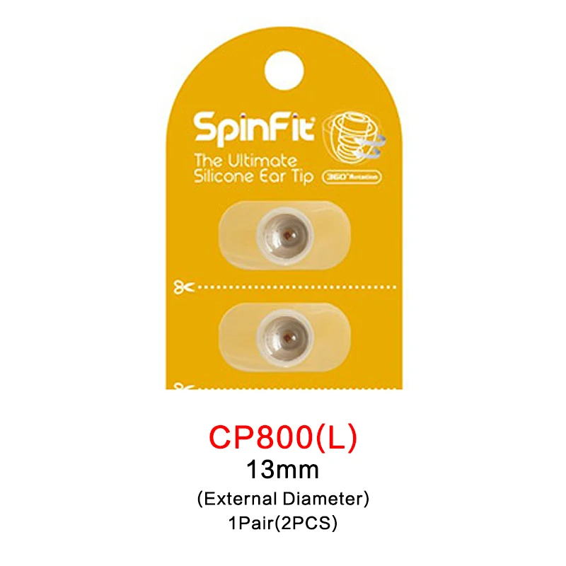 Оригинальные наушники DUNU SpinFit CP100 CP800, патентованный силиконовый наушник, 1 пара(2 шт - Цвет: CP800-L(13mm)