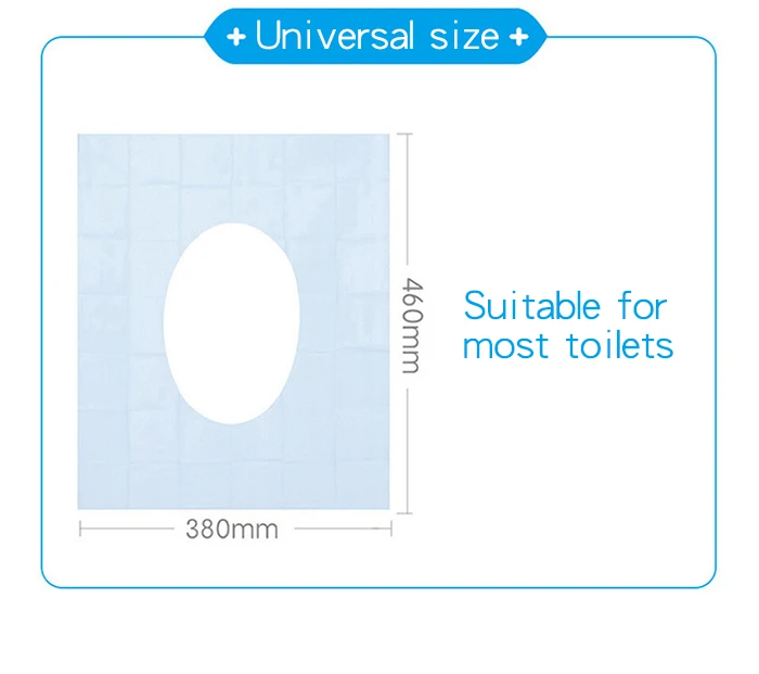 Одноразовые сиденья для унитаза Чехлы мат 10 шт./упак. Туалет Бумага Pad Водонепроницаемый для располагаться лагерем перемещения Ванная комната Accessiories карман Размеры