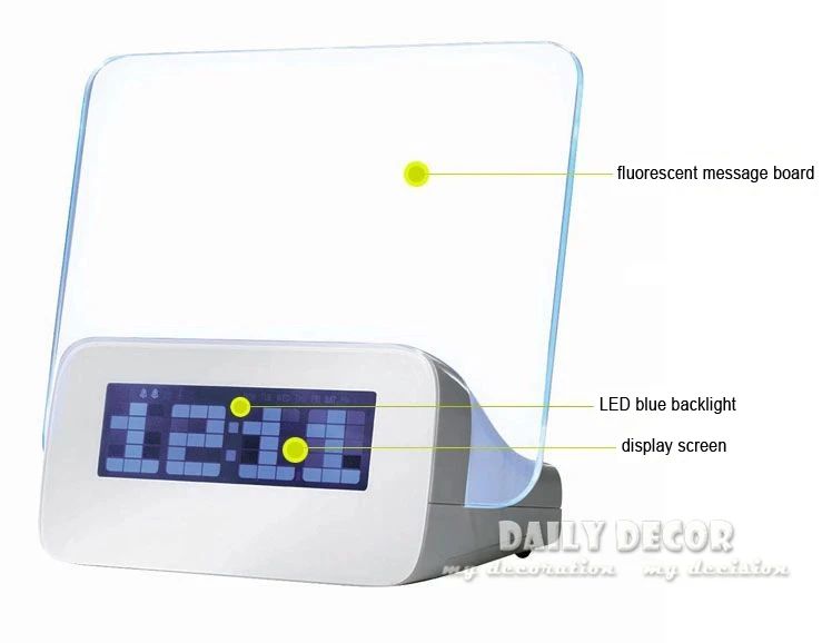 Бренд Mensaje reloj despertador светодиодный цифровые часы светящаяся доска для сообщений Многофункциональный Будильник La sveglia