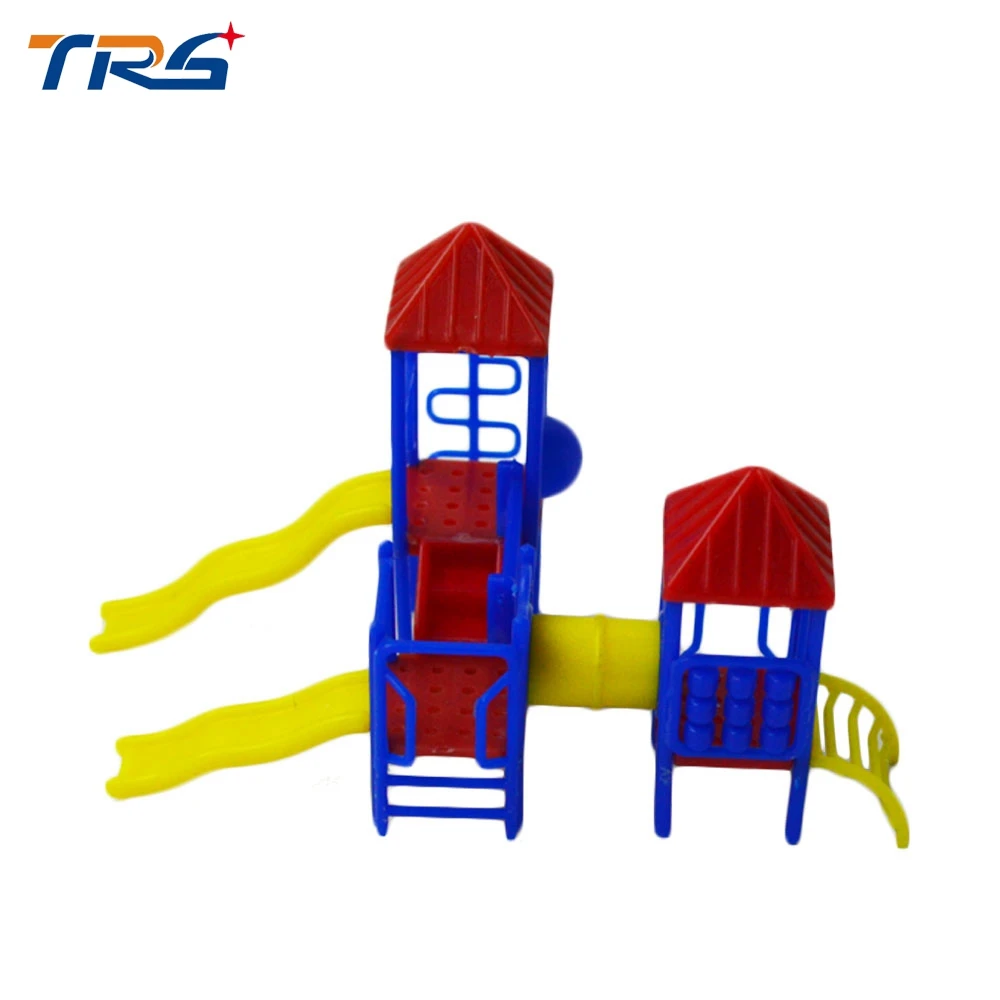 

Teraysun 4pcs Model Slide Miniature Playground Slide 1:75-100 Scale Model Toy Children Slides for Playground Scenery