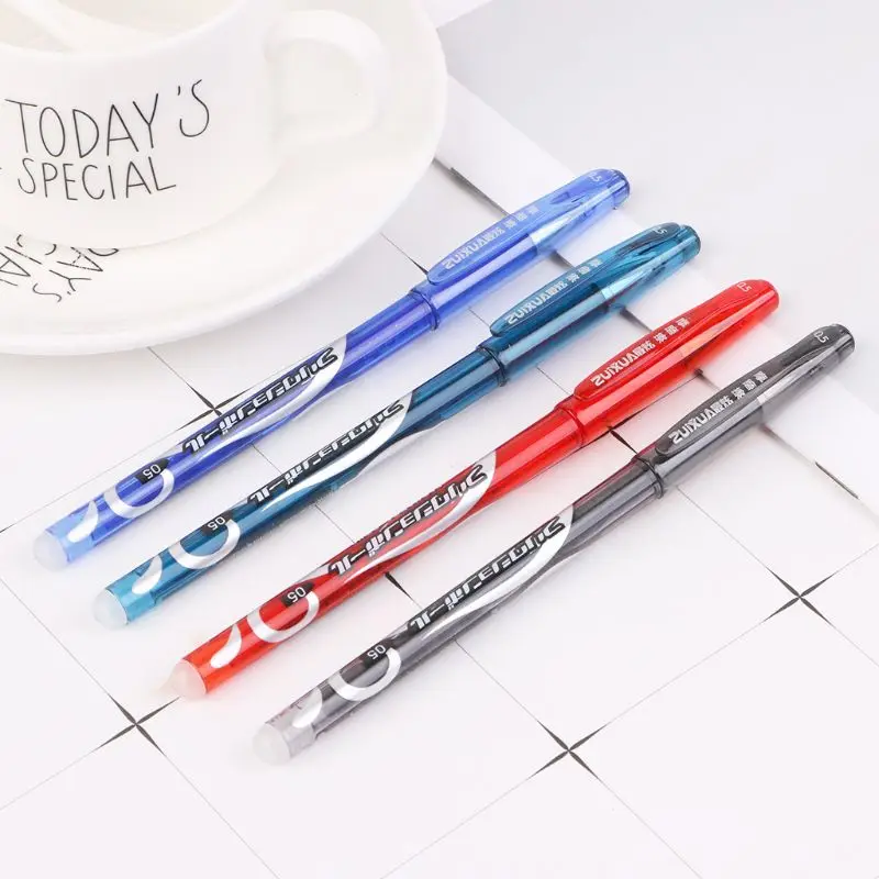 

12pcs 0.5mm Erasable Pen Red Blue Black Refill Gel Ink Pens Set School Office Supplies Stationery Student Kids Gift