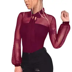 Womail 2018 Демисезонный боди комбинезон Bodycon повязку Playsuit Для женщин тонкий короткий с длинным рукавом v-образным вырезом