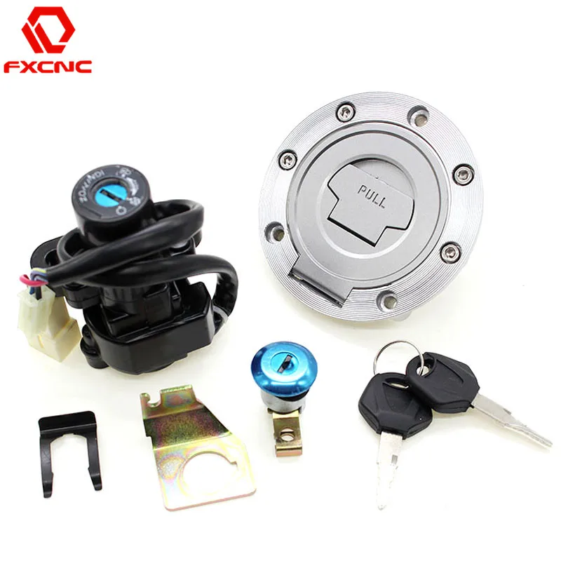 

For Yamaha YZF R1 R6 1992-2012 2011 2010 2009 2008 CNC Motorcycle Ignition Switch Lock Fuel gas Tank Cap Cover Seat Handle Locks