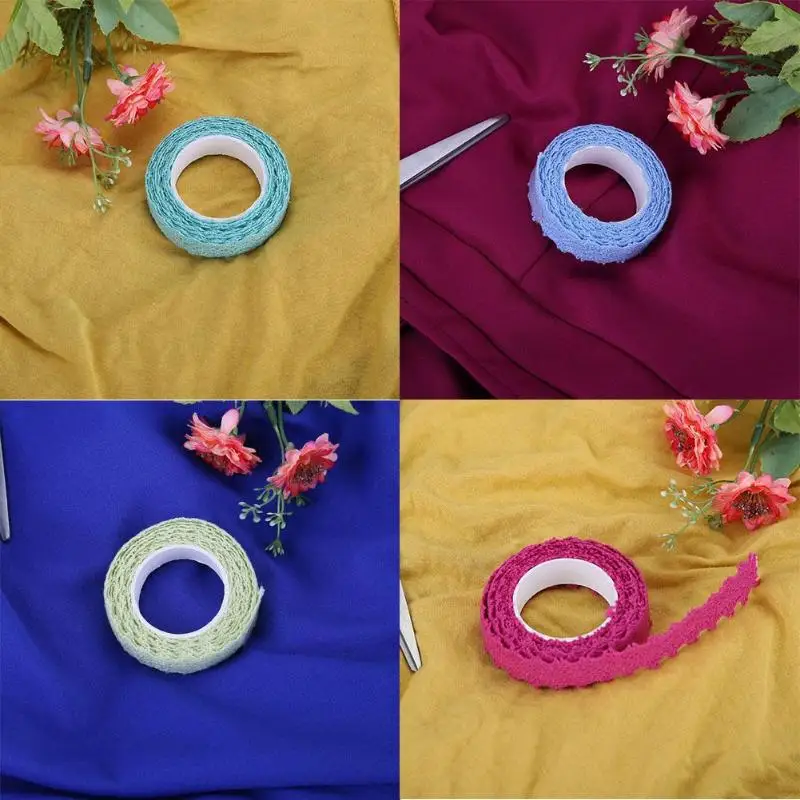 8 цветов рукоделие кружевная лента клей клейкие ленты вязать ткань для рукоделия школьные принадлежности Клей Маскировки клейкие ленты S