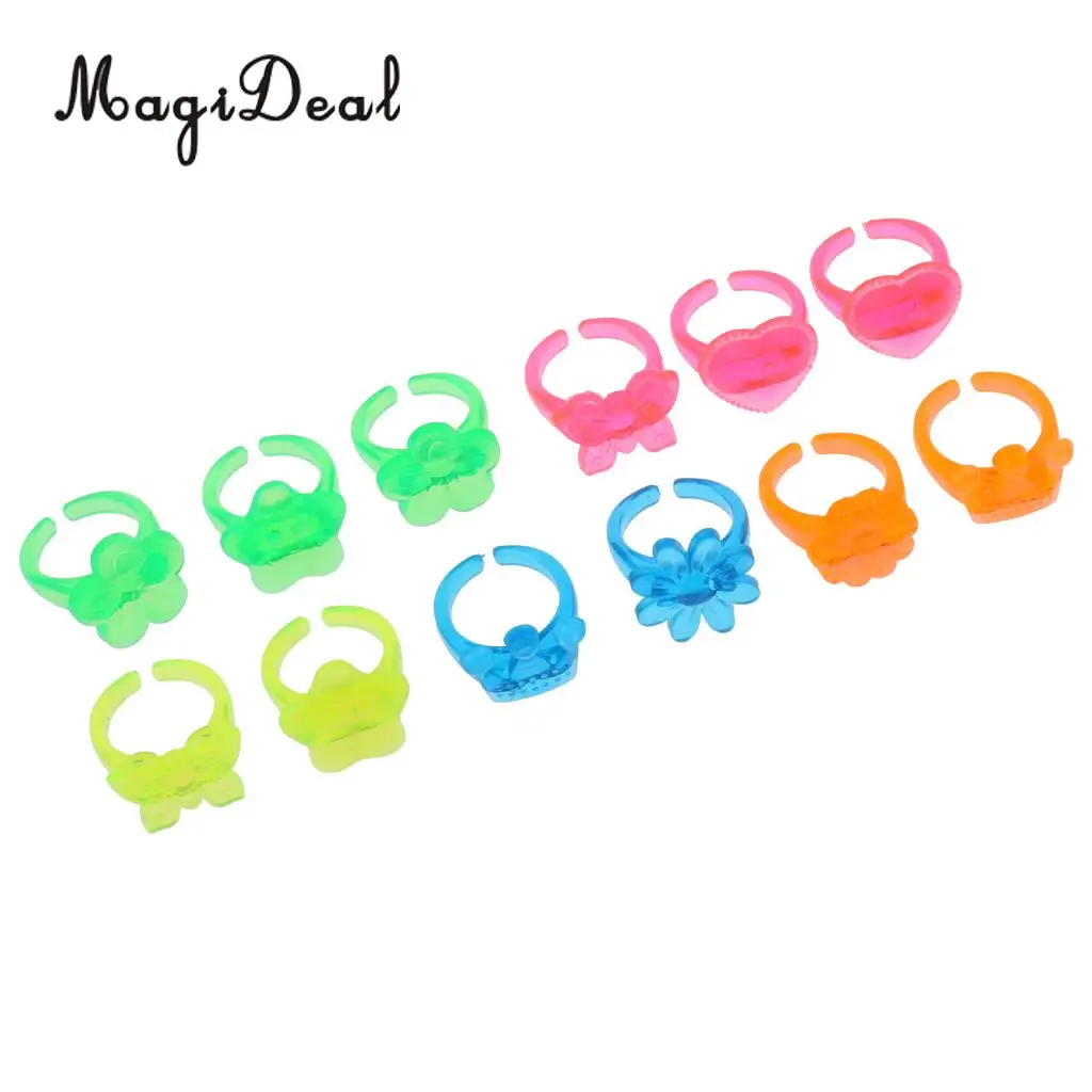 12 шт. Детские разноцветные пластиковые кольца|plastic rings jewelry|plastic ringplastic jewelry |