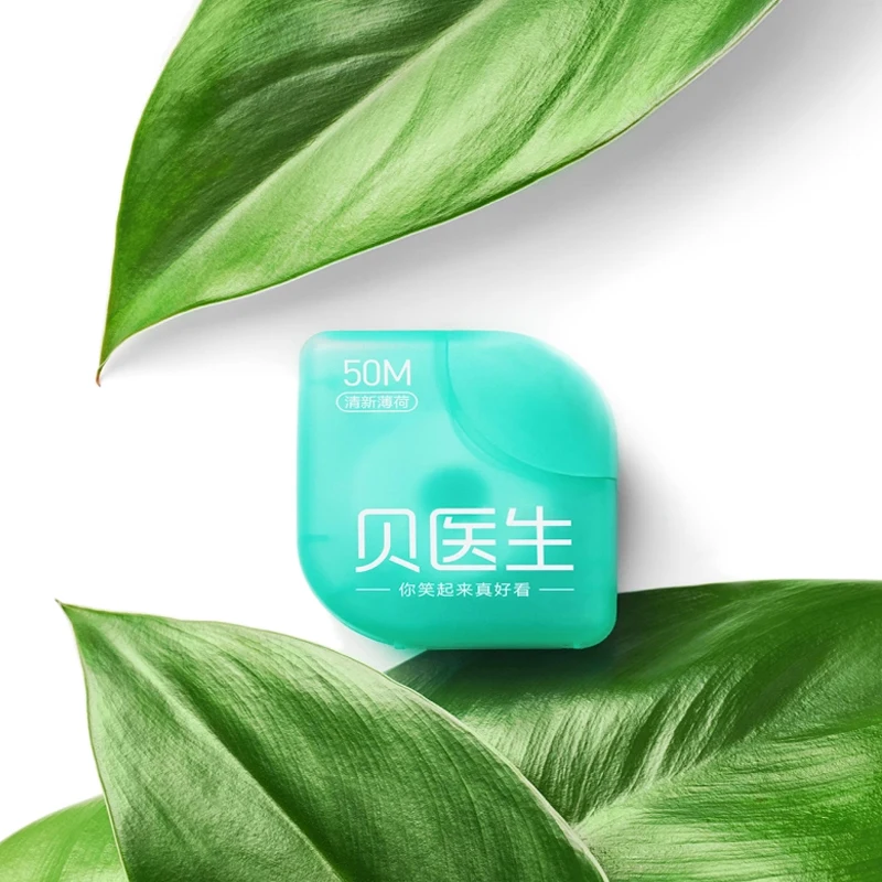 Зубная нить Xiaomi Doctor B зубная со вкусом мяты 50 м палочка для ухода за полостью рта с