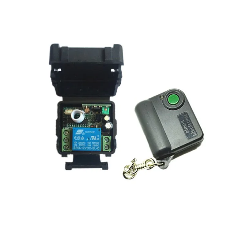 

Mini Wireless RF Remote Control Light Switch 10A Relay Output Radio DC12V 24V 1 CH Channel 1CH Receiver Module +Transmitter