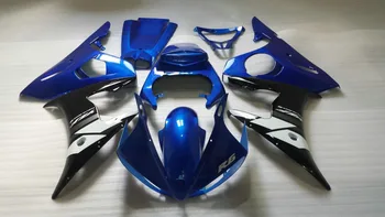 

Injection mold Fairing kit for YAMAHA YZFR6 03 04 YZF R6 2003 2004 YZF600 Blue black ABS Plastic Fairings set+7gifts YN35