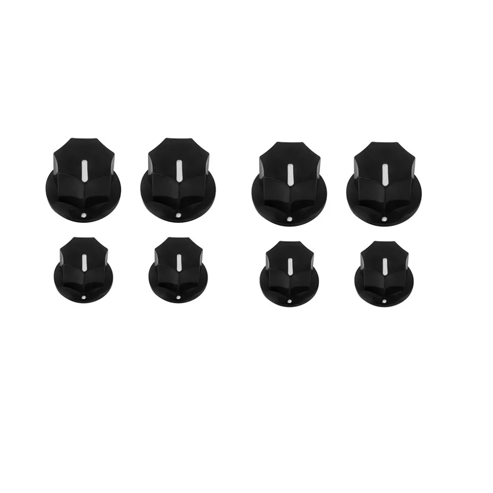 Buy NEW 8pcs Plastic Black Bass Guitar Amp Knobs