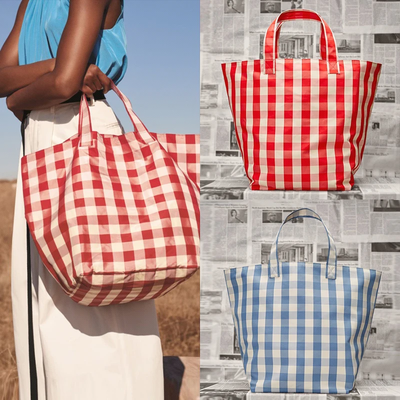 

New Style Brand Casual Tote Plaid Large-capacity Shopping Bag Women Handbag Tote Bag Trend Bag