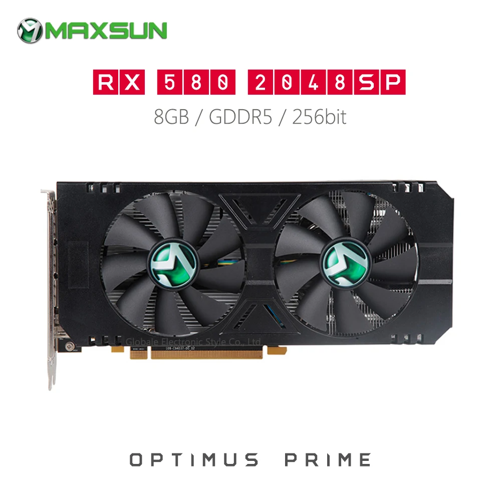 Оригинальный MAXSUN Radeon RX580 2048SP 8 GB M.2 видео Графика карта для игр GDDR5 AMD карте DP HDMI|graphic