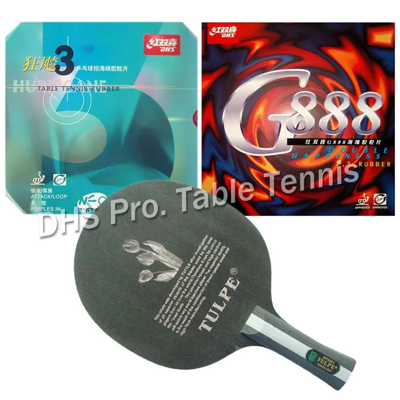 

Kokutaku TULPE T-703 (Shakehand) with DHS NEO Hurricane3 / G888 Shakehand long handle FL