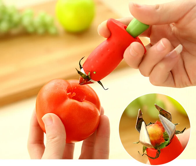 

Strawberry Hullers Fruit Remove Stalks Device Tomato Stalks Corers Strawberry Knife Stem Remover Fruit Slicer