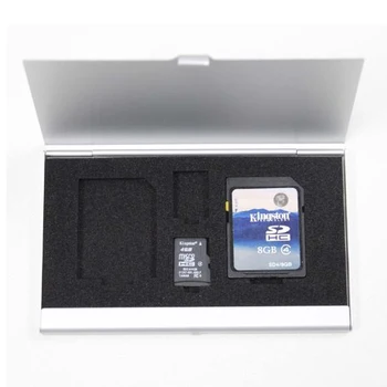 

Aluminum Memory Card Case (Single Side) for 2*SD Card + 2*TF Card (Silver color)
