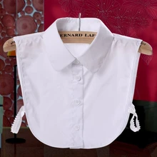 KLV женское однотонное кружевное съемное ожерелье-чокер с отворотом рубашка Поддельный Воротник