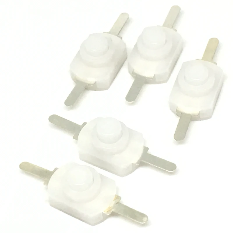 20pcs 1208YD WhiteBlack DC 30V 1A On Off Mini Push Button Switch 1208-YD Self-locking control Flashlight Switchs