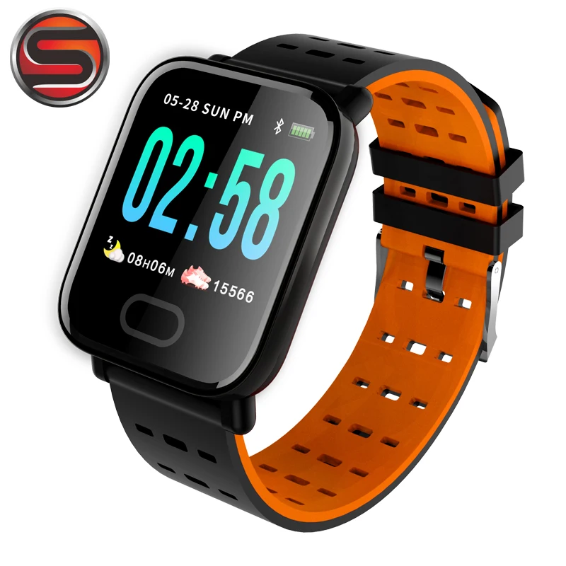 

Fitness tracker Bluetooth Smart Horloge bloeddrukmeter Sport A6 Smart Polshorloge smart armband voor Android iOS B68
