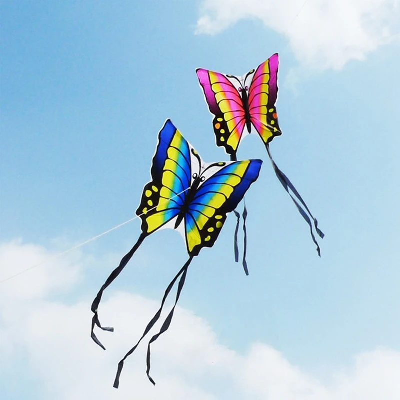 Красивый 35 дюймов бабочка воздушный змей открытый игрушка спортивный подарок для детей с веревкой хвост HBB