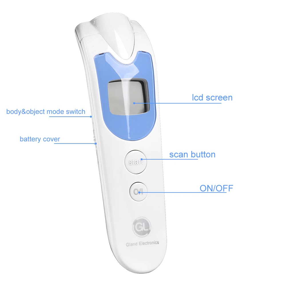 GL Electronic Digital Thermometer Infrared Baby Adult Forehead Non-contact Infrared Thermometer LCD