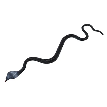 

New Black White New Soft Rubber Fake Snake Vinyl Plastic Figure Toy