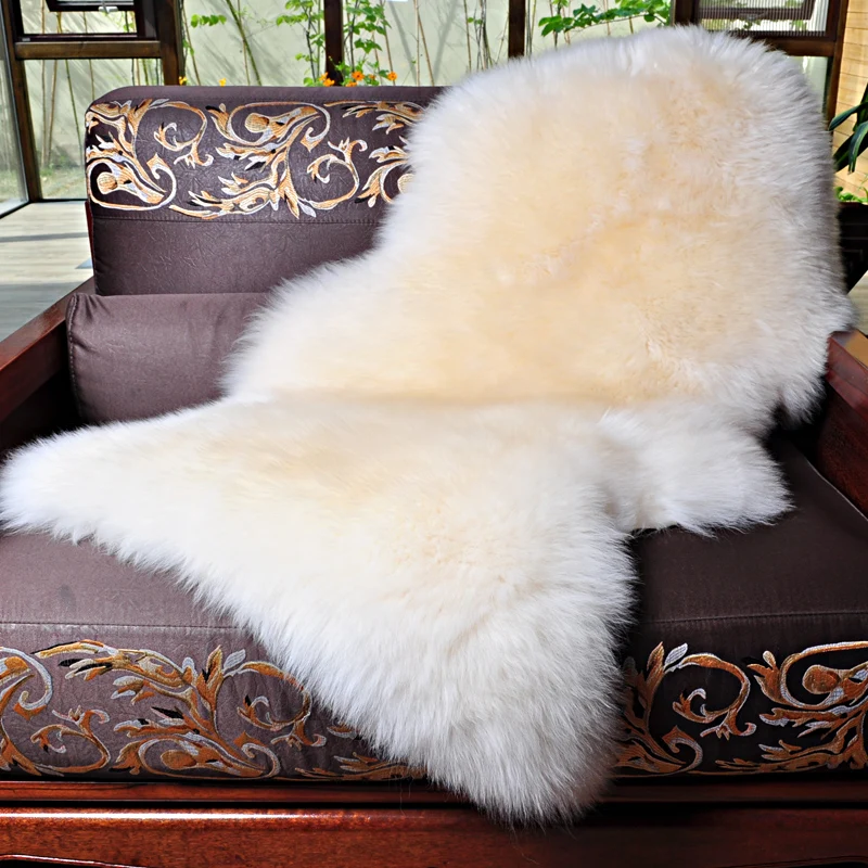 70CM*100CM Real Sheepskin Rug Sheepskin Chair Cover Sofa Cover 100
