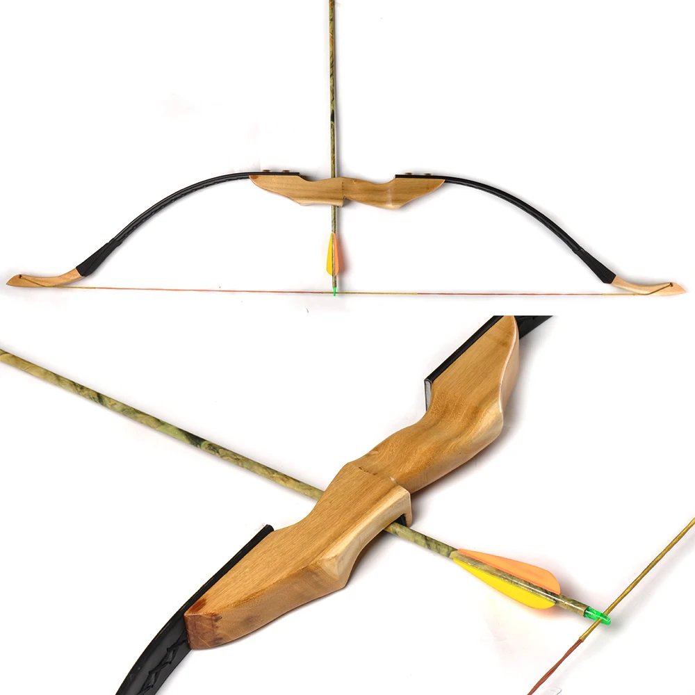 Mongol com Alça de Madeira e Resto para a Direita Tiro com Arco Libras Arco Recurvo Mão Esquerda Usuário Caça Tiro 30 - 40 15 Esporte e Lazer