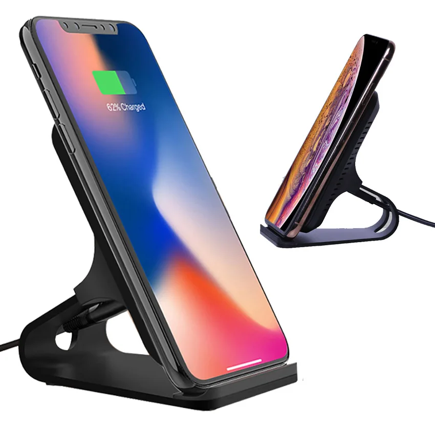 

Qi Wireless Charger 10W Fast Charging stand Station For Samsung Note9 S8 S9 Plus For iPhone X XS 8 Plus xiaomi mix 2s Metal Age