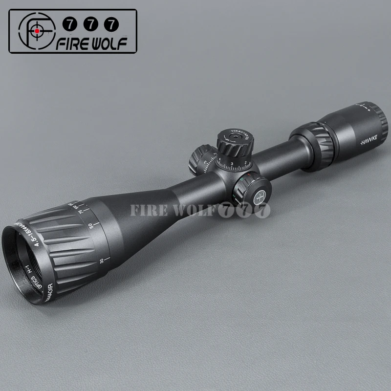 

4.5-18x44 AOIR Hunting Scopes RGB Illuminated Optic Sight Reticle Scope Full Size Tactical Scope For Airsoft Air Guns