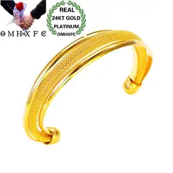 OMHXFC оптовая продажа европейской моды женщина для вечеринки, дня рождения свадебное мать подарок Винтаж чистая широкий открытым 24KT