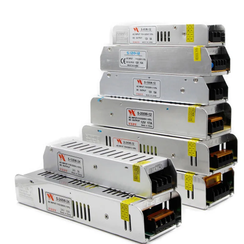 12V 24V трансформатор освещения 5A 10A 30A импульсный источник питания AC DC адаптер