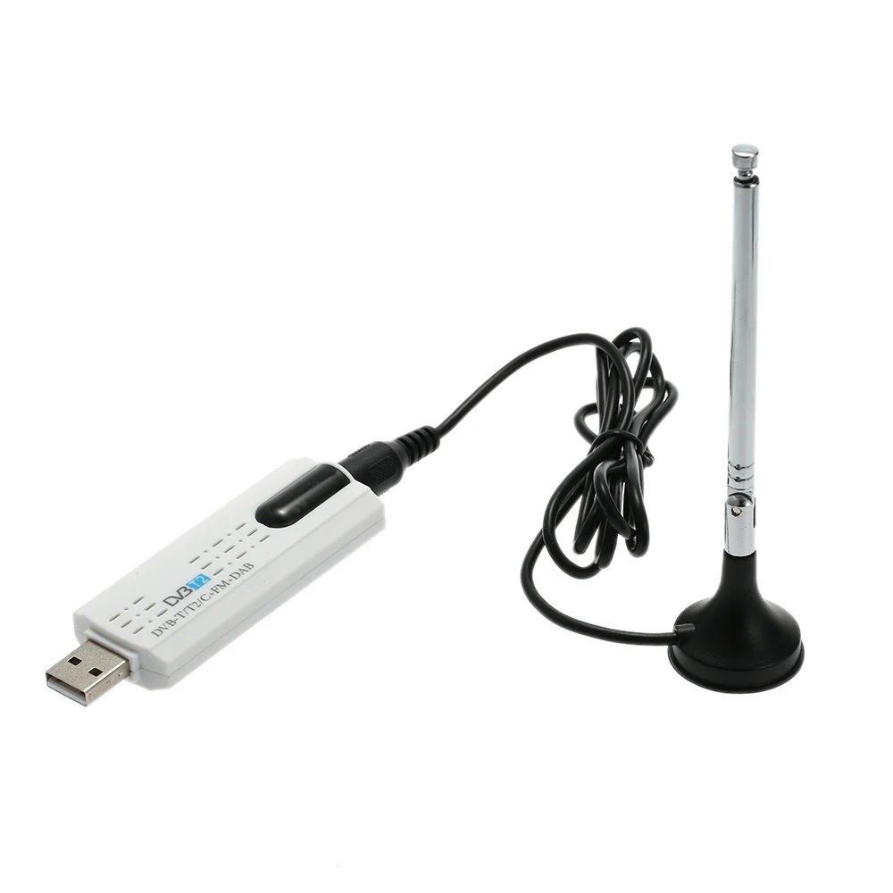 Цифровой DVBT2 USB ТВ Стик тюнер USB2.0 HD ТВ приемник с антенной пульт дистанционного управления для DVB-T2/DVB-C/FM/DAB