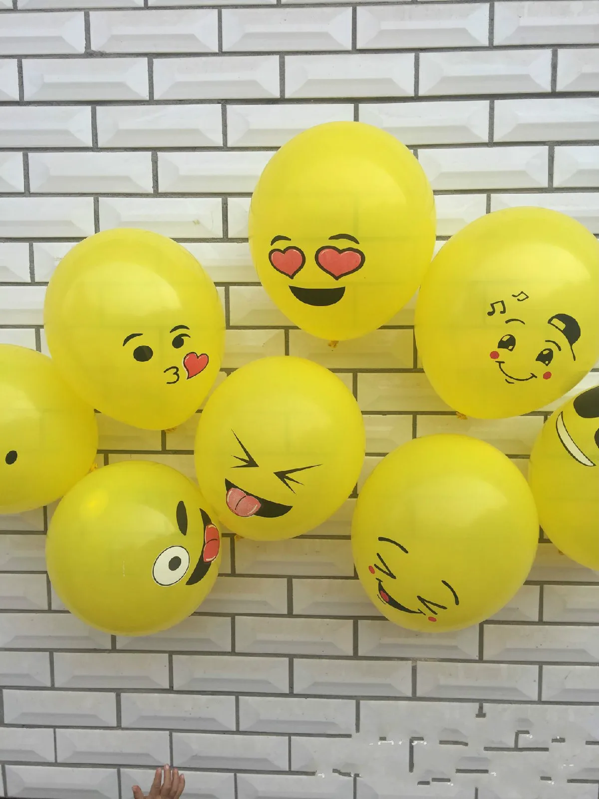8Stk Luftballons 30cm Happy Face