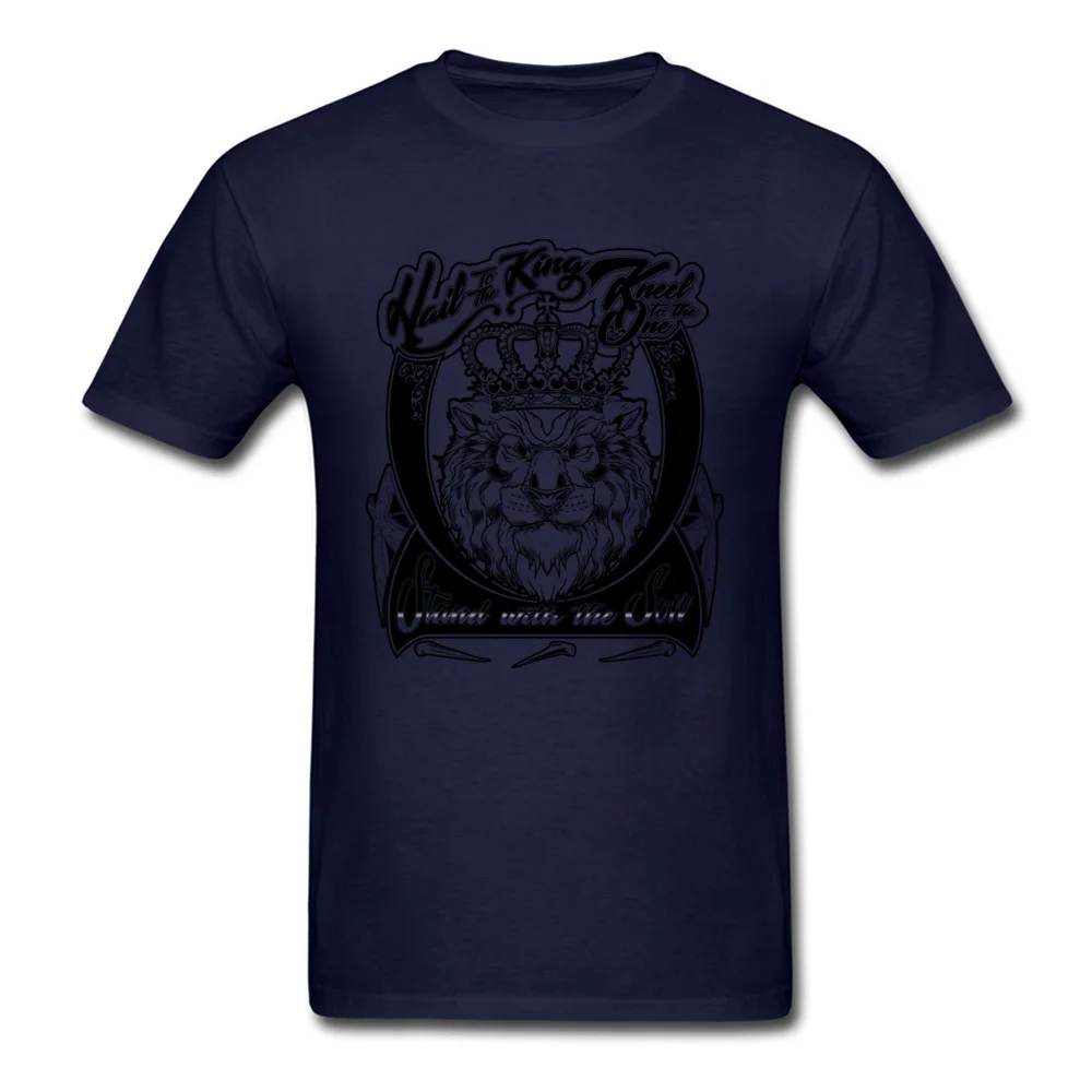 Men T-shirts Graphic Casual Tops Shirt Summer Fall Cotton Fabric O-Neck Short Sleeve Casual Hail to the King Clothing Shirt Hail to the King navy