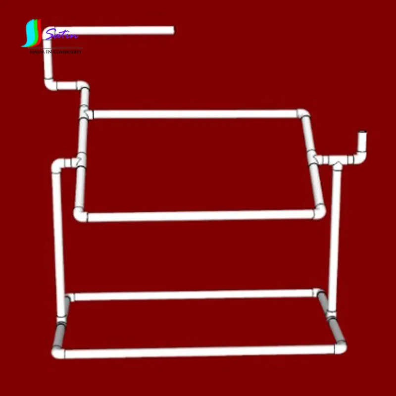 White PVC Cross Stitch Embroidery Frame,DIY Cross Stitch Tool Accessory