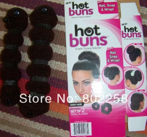 Color Box Packing 2pcs 1pack Lot Hot Buns Hair Roller Twist Hair