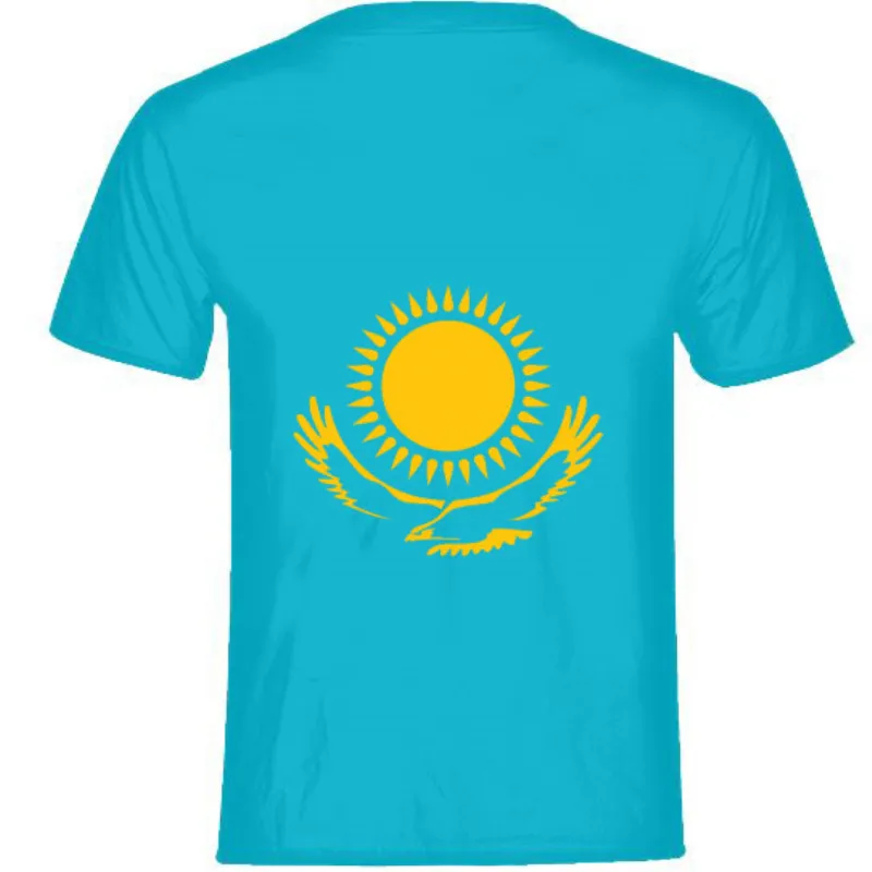 KAZAKHSTAN Мужская футболка с индивидуальным номером имени kaz nation flag kz русский kazakh