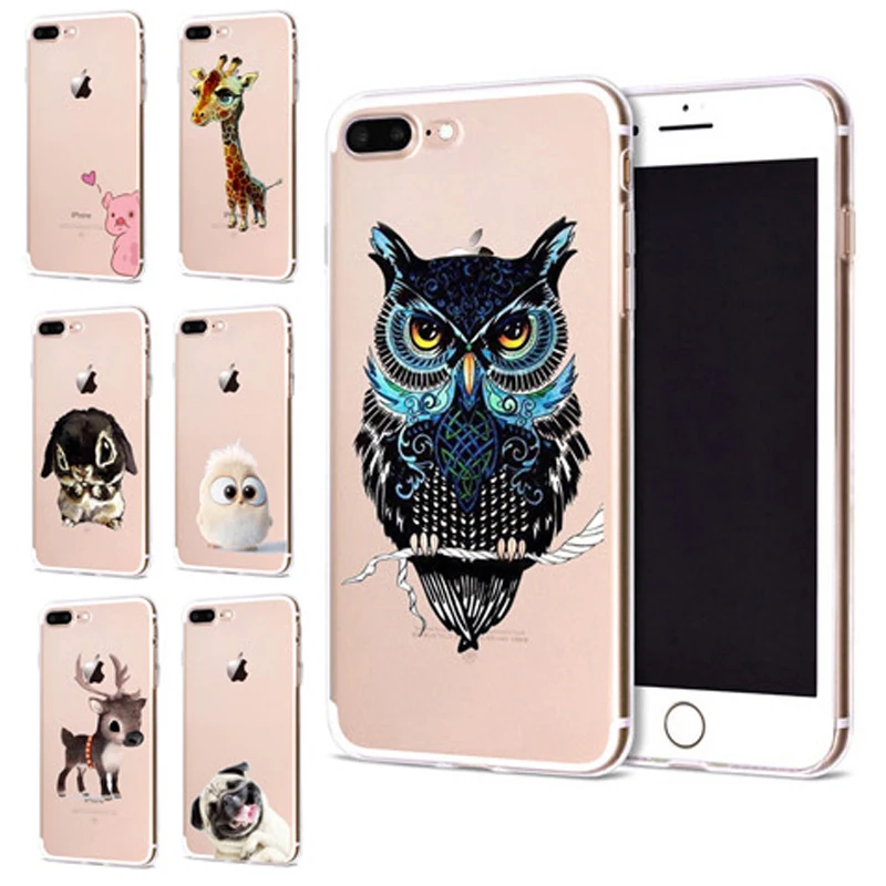 Funda For Apple iPhone 6 6S 7 Plus X 10 Cute Cartoon Soft TPU Cover for Case Original Coque 8 B322 |