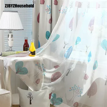 

Happy Tree Kindergarten Children Room Cartoon Bedroom Windows Curtains for Living Dining Room Bedroom