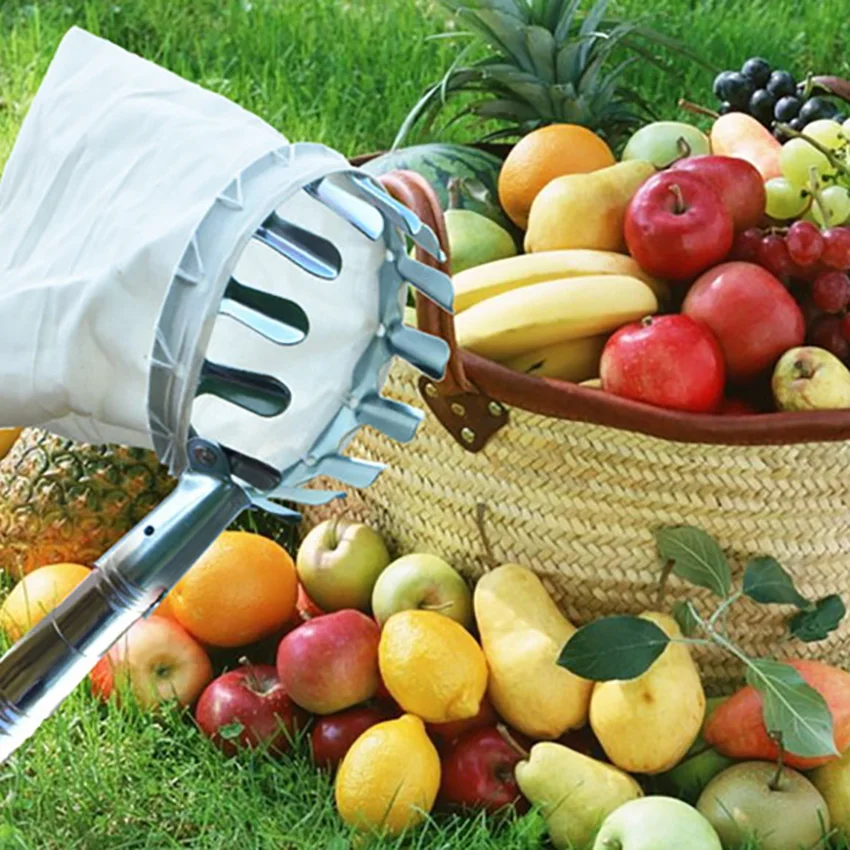 

Garden Pruning Fruit Picker Basket Bag Gardening Apples Pear Peach Picking Tool High Trees Collection Gathering Hand Tools HOT