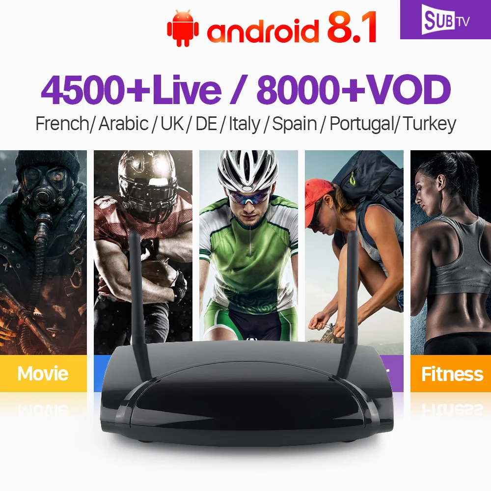 

Leadcool France Arabic IPTV R2 Android 8.1 TV Receiver RK3229 Quad-Core SUBTV Arabic France Belgium Turkey Portugal IPTV Italy