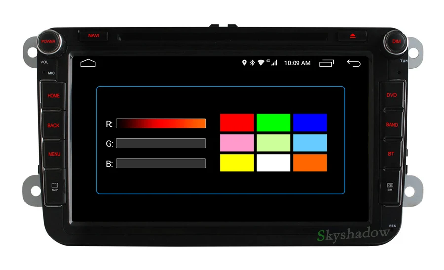 Top C500 4G SIM LTE Quad Core 2GB RAM Android 6.0 Car DVD player For VW Skoda Octavia 2 GPS WIFI Bluetooth RDS Radio TPMS DVR Camera 12