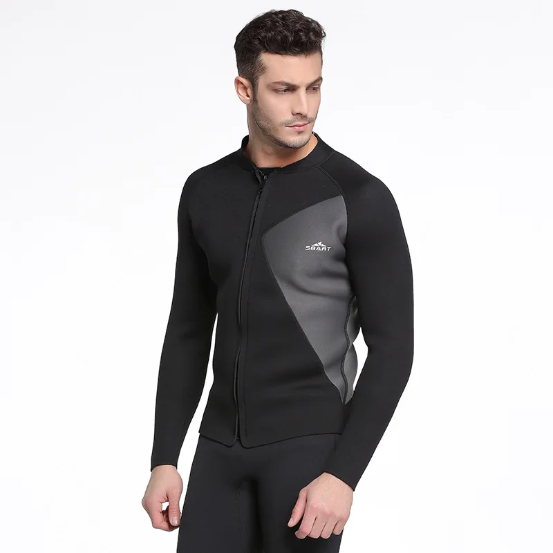 

Men Plus Size Diving Wetsuit Keep Warm 3mm Neoprene Two Pieces Full Suit Blind Stitching Jumpsuit Wet Suits Surfing Suit Black