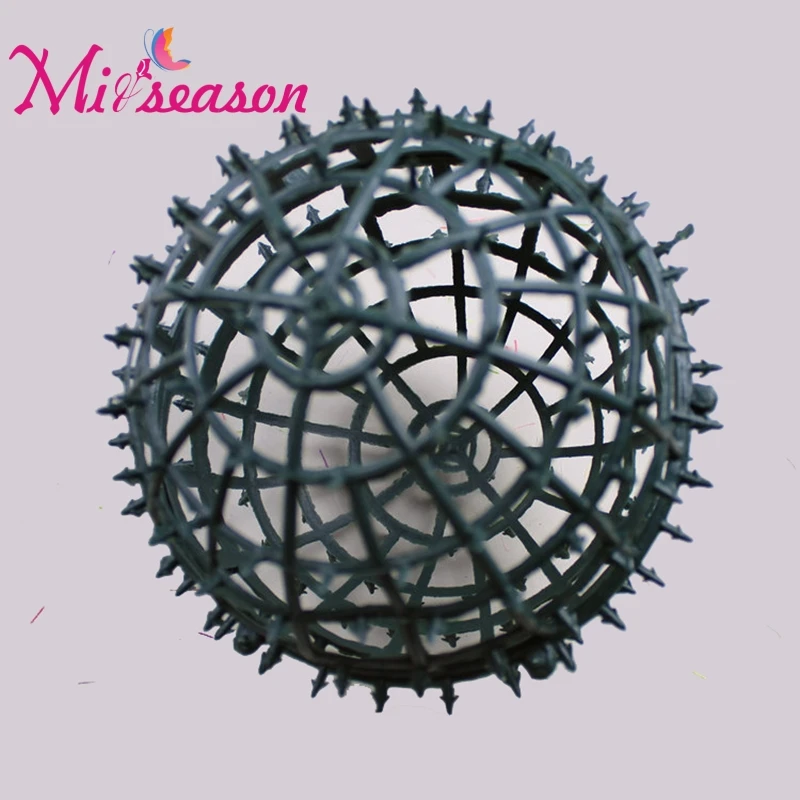 10 pcs/lot 10cm Plastic Base Flowe Ball Frame DIY Grass Ball For Wedding Home Decoration Store dispaly Accessories